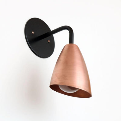 Shaded sconce: metal shade Black / Brass shade / Angled (cutback) onefortythree