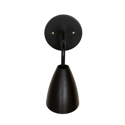 Shaded sconce: solid color Black / Brass hardware onefortythree