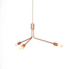 Socket chandelier Copper 3-arm / Copper sockets / Beige 36" cord onefortythree second