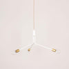 Socket chandelier White 3-arm / White sockets / Beige 36" cord onefortythree second