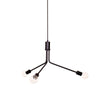 Socket chandelier Black 3-arm / Black sockets / Beige 36" cord onefortythree second