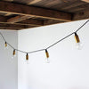 String lights Brass / 10' long strand with 7 sockets / 9" male plug onefortythree second