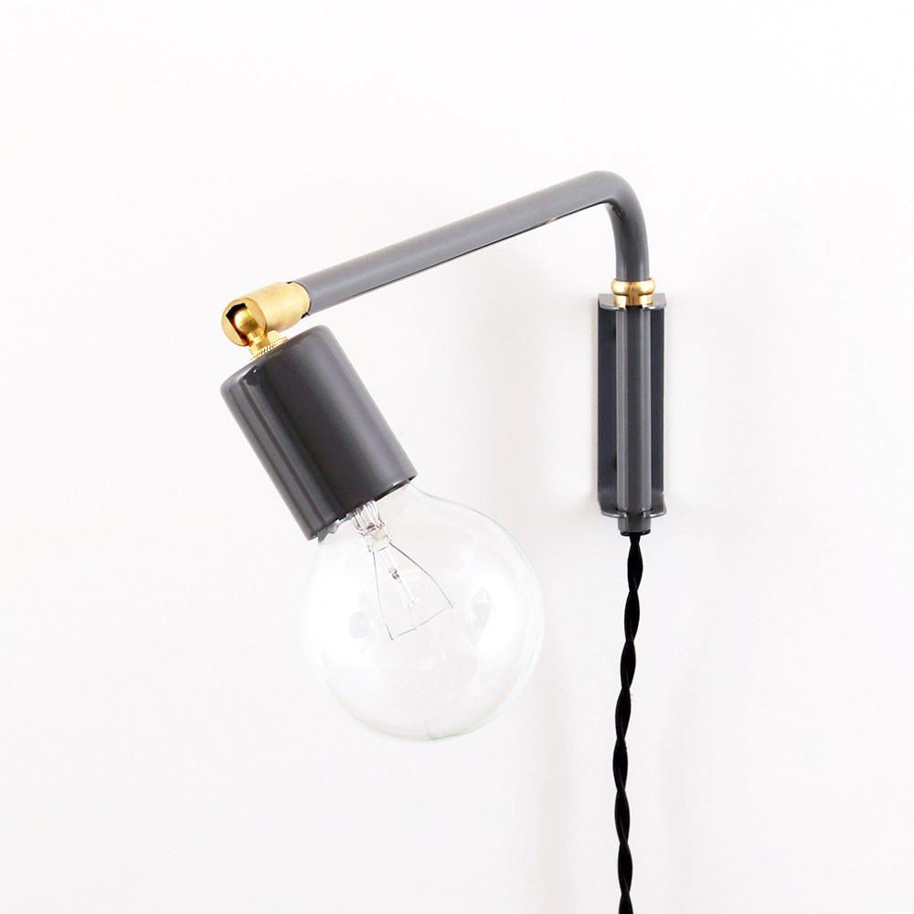 Swing lamp: 16" Limestone / Brass hardware / Metal (same as lamp) onefortythree