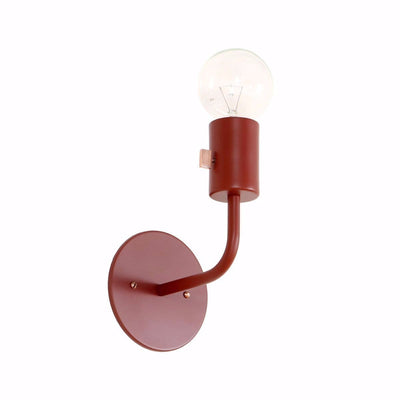 Switched socket sconce Red Rock / Brass socket / Brass hardware onefortythree