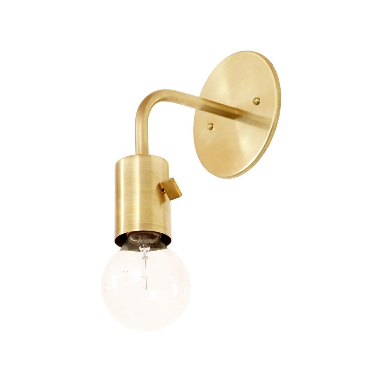 Switched socket sconce Brass / Brass socket / Brass hardware onefortythree