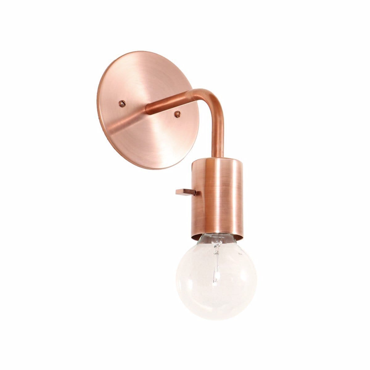 Switched socket sconce Copper / Copper socket / Copper hardware onefortythree