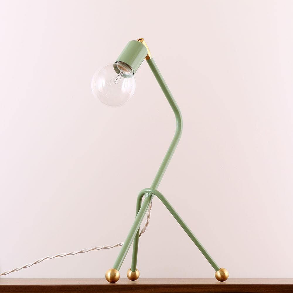 Tripod desk lamp Sagebrush / Brass / Brass socket onefortythree
