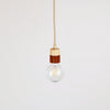 Two tone pendant: hardwired Mojave/Rosewood / Brass hardware / 24" onefortythree second
