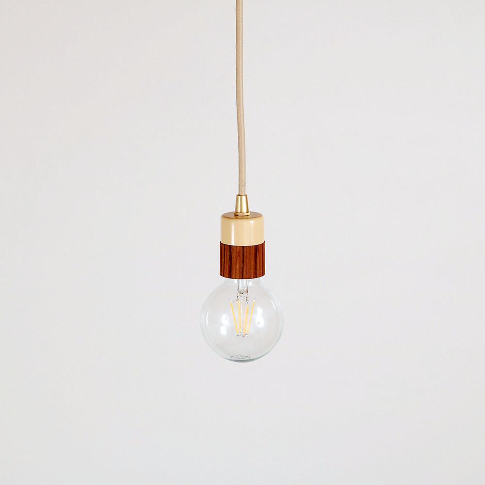 Two tone pendant: hardwired Mojave/Rosewood / Brass hardware / 24" onefortythree