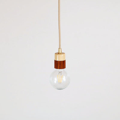 Two tone pendant: hardwired Mojave/Rosewood / Brass hardware / 24" onefortythree