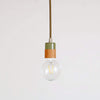 Two tone pendant: hardwired Cactus/Cherry / Brass hardware / 24" onefortythree second