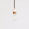 Two tone pendant: hardwired Diamondback/Walnut / Brass hardware / 24" onefortythree second