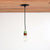 Two tone pendant: hardwired Black/Walnut / Brass hardware / 24" onefortythree
