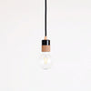 Two tone pendant: hardwired Black/Walnut / Brass hardware / 24" onefortythree second