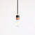 Two tone pendant: hardwired Black/Walnut / Brass hardware / 24" onefortythree