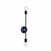 Vertical sconce Black / Black sockets / Brass hardware onefortythree second