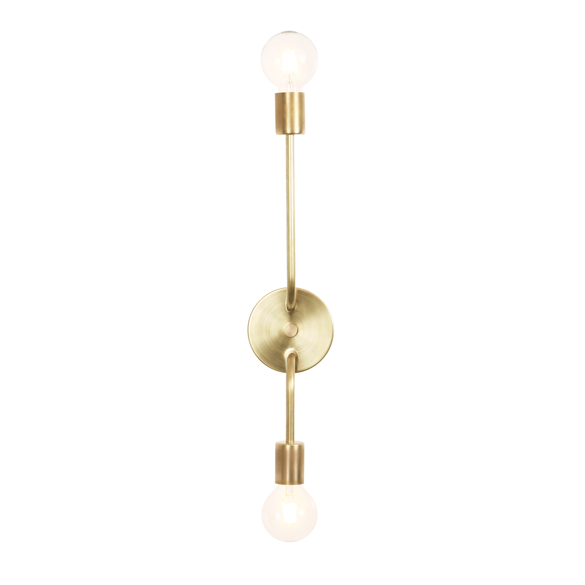 Vertical sconce Brass / Brass sockets / Brass hardware onefortythree