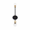 Vertical sconce Black / Brass sockets / Brass hardware onefortythree second