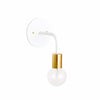 Wall sconce: metal socket White / Brass socket onefortythree second