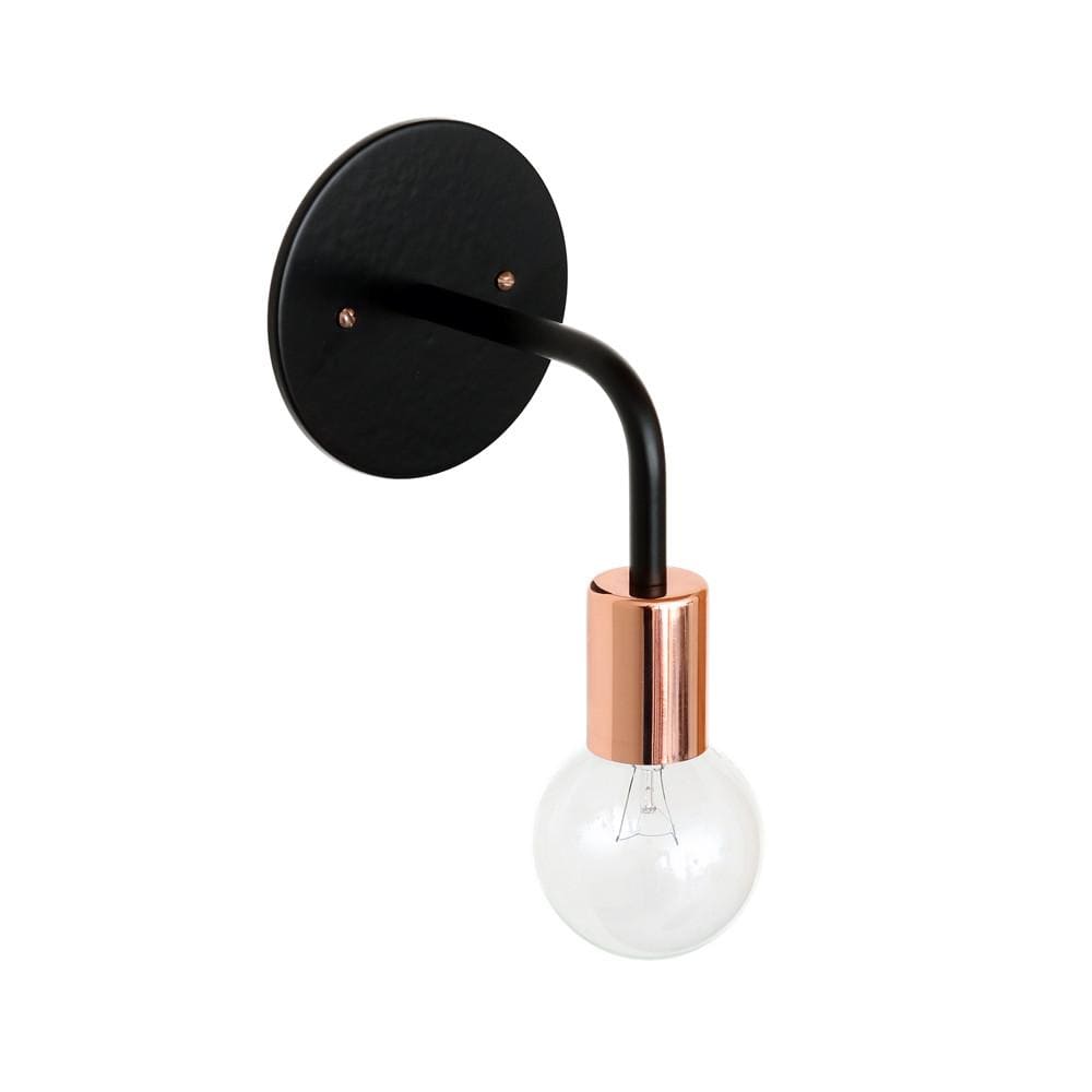 Wall sconce: metal socket Black / Copper socket onefortythree