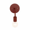 Wall sconce: solid color Red Rock / Brass hardware onefortythree second