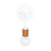 Wall sconce: wood socket White / Oak socket / Brass hardware onefortythree second