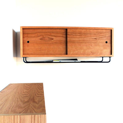 Wall storage cabinet Walnut / with rack / no lamp onefortythree