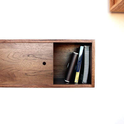 Wall storage cabinet Walnut / no rack / no lamp onefortythree