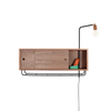 Wall storage cabinet Walnut / no rack / lamp on right onefortythree second