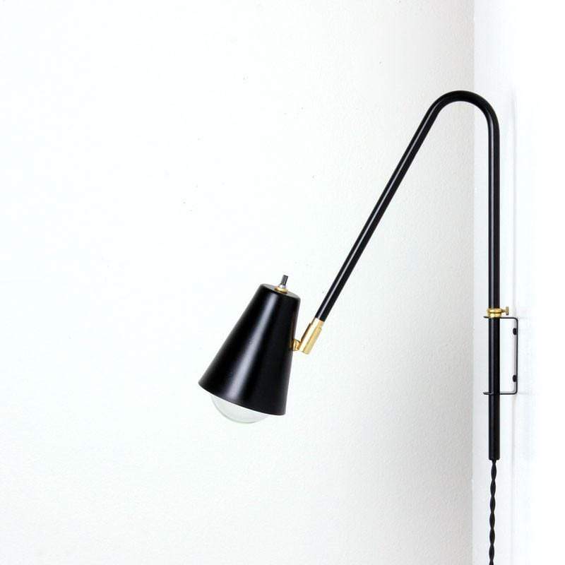 Wallace lamp Black lamp and shade / Brass hardware / Metal (same as lamp) onefortythree