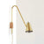 Wallace lamp Brass lamp and shade / Brass hardware / Oak block onefortythree