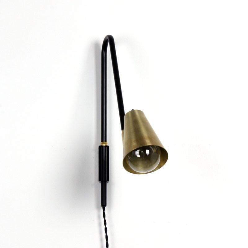 Wallace lamp Black lamp w/ brass shade / Brass hardware / Metal (same as lamp) onefortythree