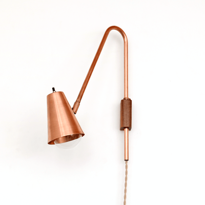 Wallace lamp Copper lamp and shade / Copper hardware / Metal (same as lamp) onefortythree