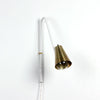 Wallace lamp White lamp w/ brass shade / Brass hardware / Metal (same as lamp) onefortythree second