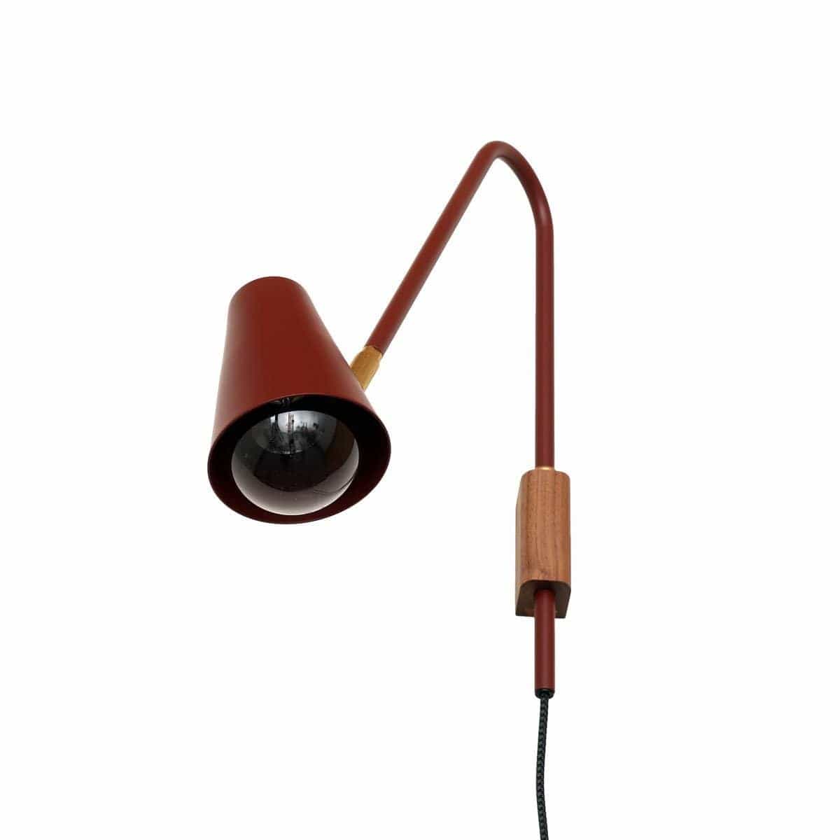 Wallace lamp Red Rock lamp and shade / Brass hardware / Metal (same as lamp) onefortythree